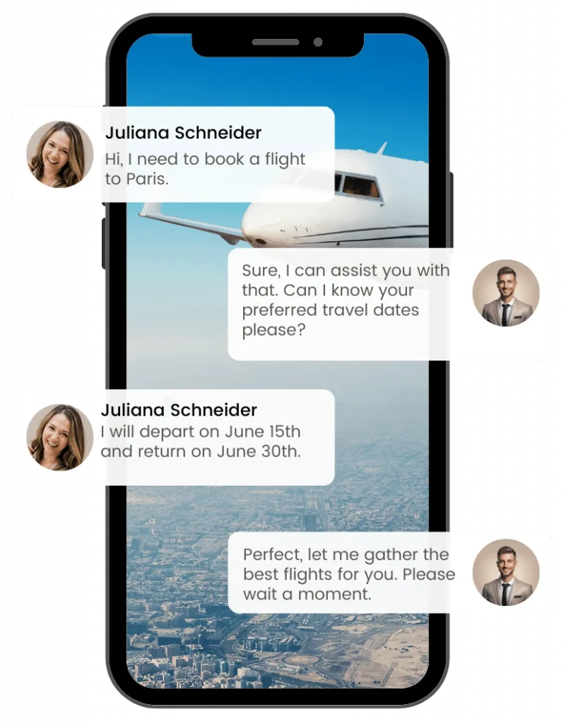 AI powered aviation live chatbot